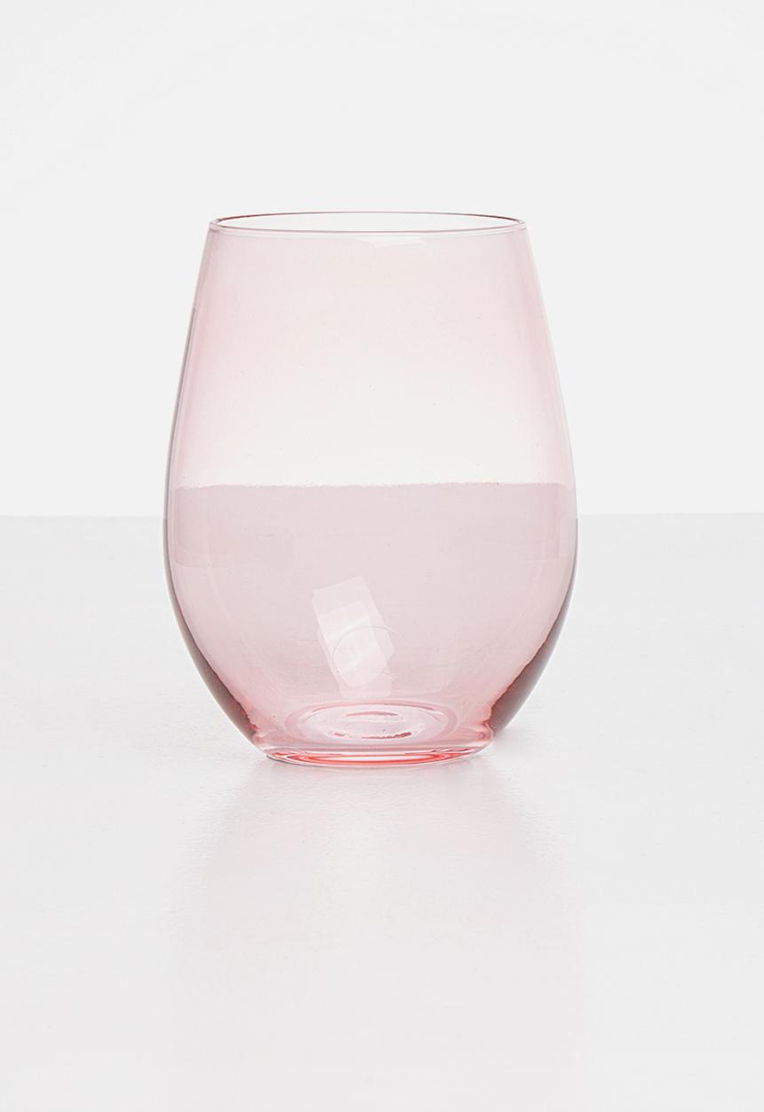 Excellent Houseware - Rose water glass set of 2 - pink