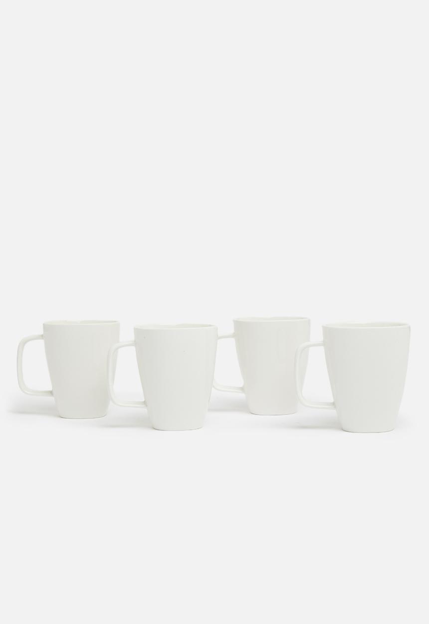 Excellent Houseware - Essence mug set of 4 - white