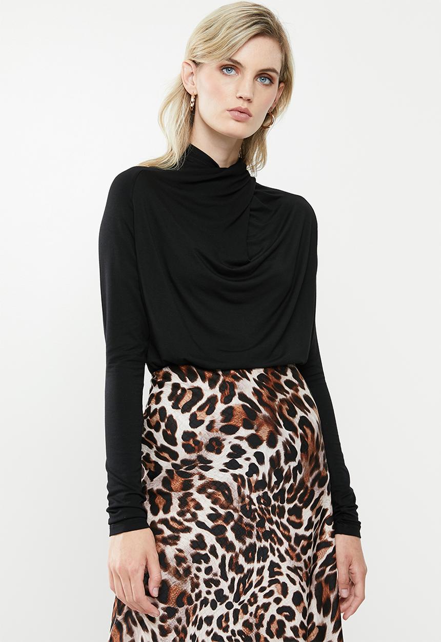 Vero Moda - Canice high neck top - black