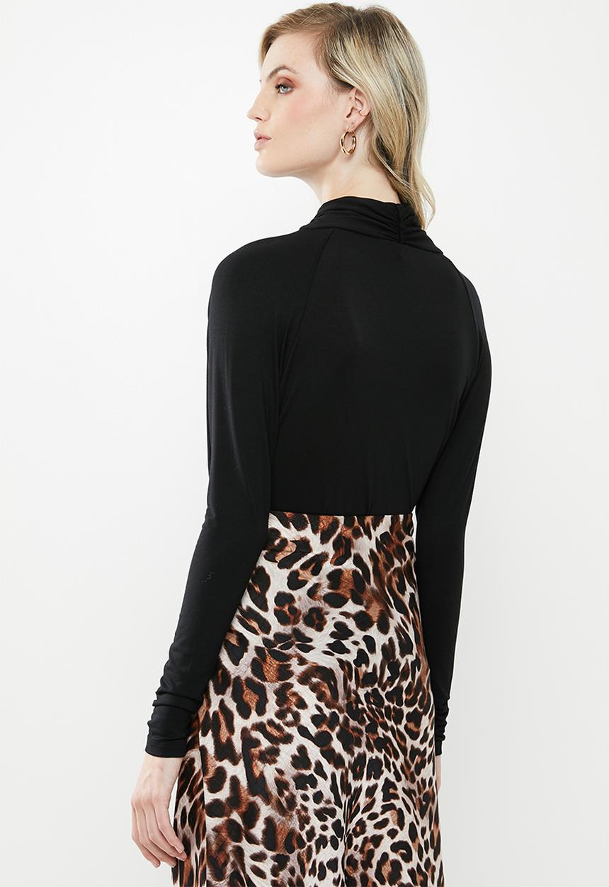 Vero Moda - Canice high neck top - black
