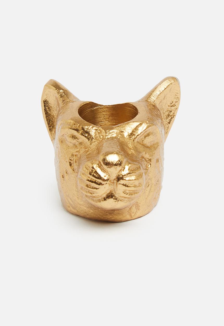 H&S - Animal dinner candle holder - jaguar