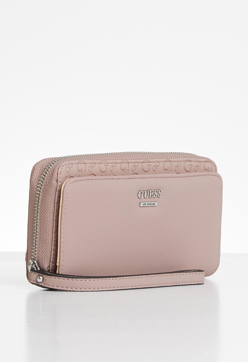 GUESS - Churchill multi zip purse - mauve