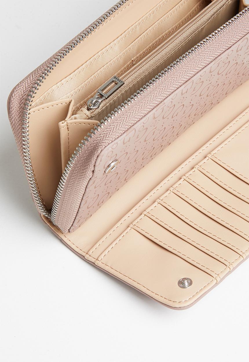 GUESS - Churchill multi zip purse - mauve
