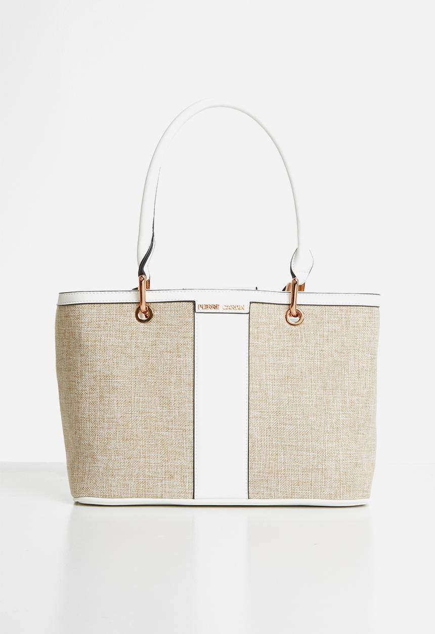 Pierre Cardin - Lilian top handle - white & beige 
