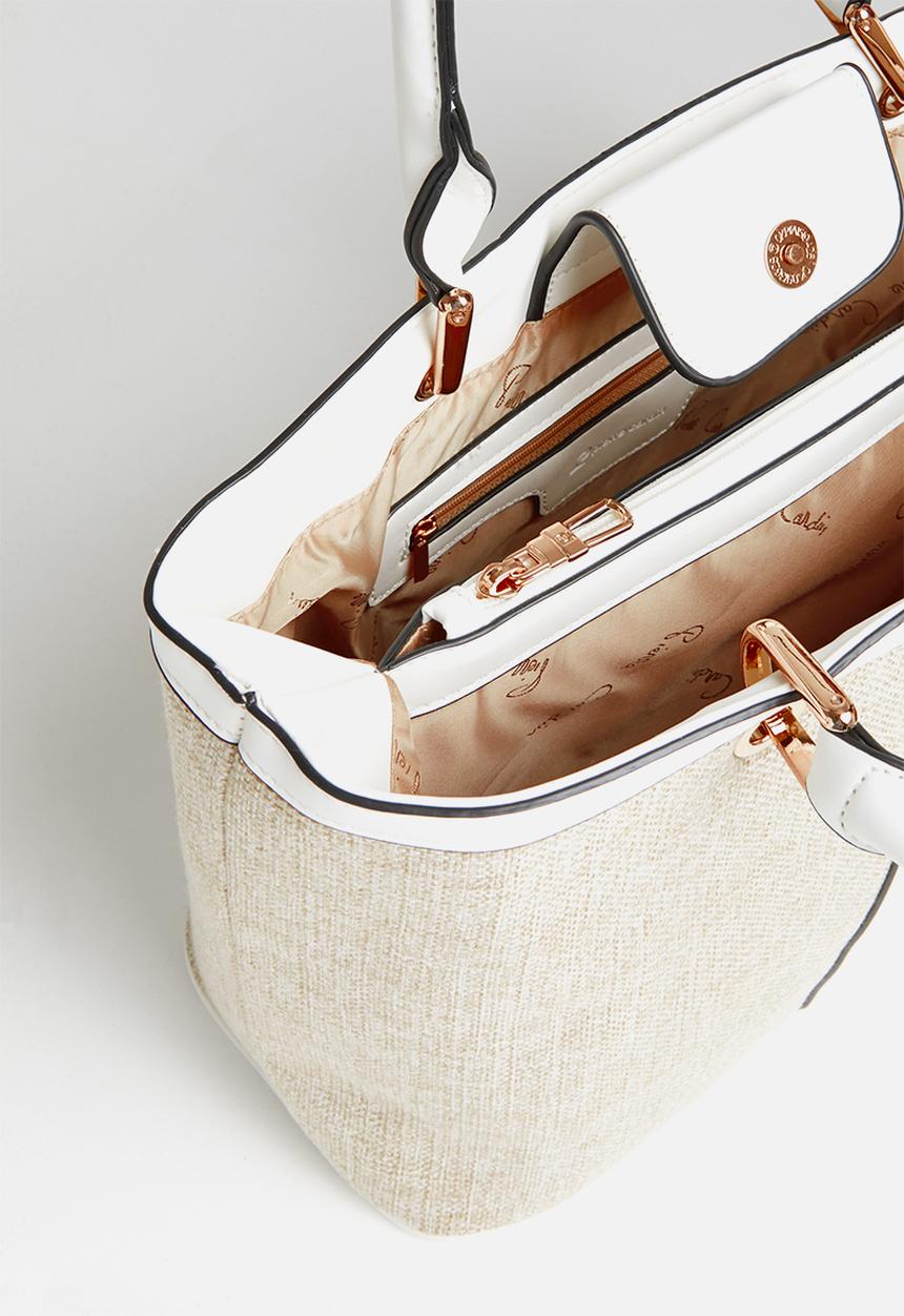 Pierre Cardin - Lilian top handle - white & beige 