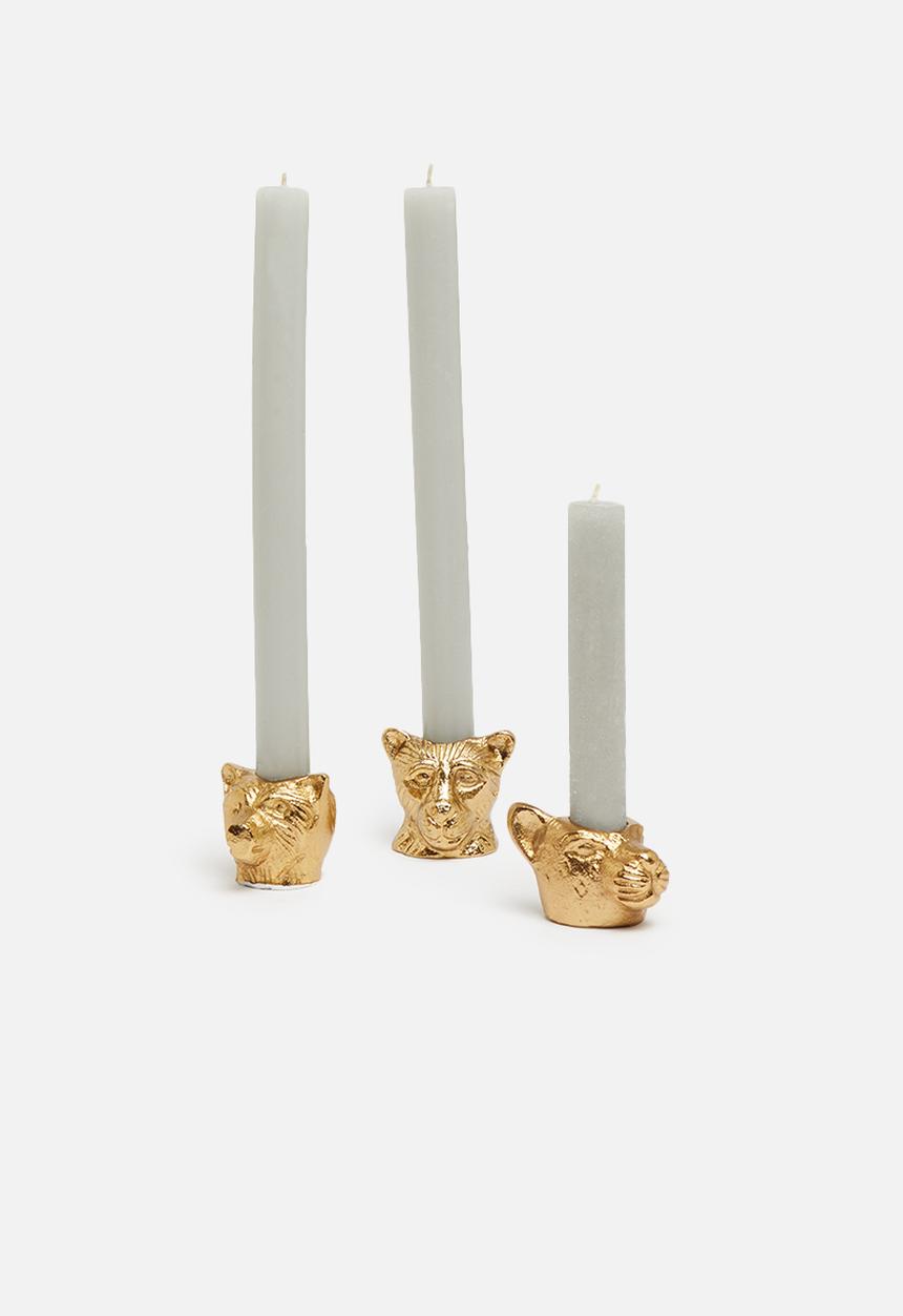 H&S - Animal dinner candle holder - bear