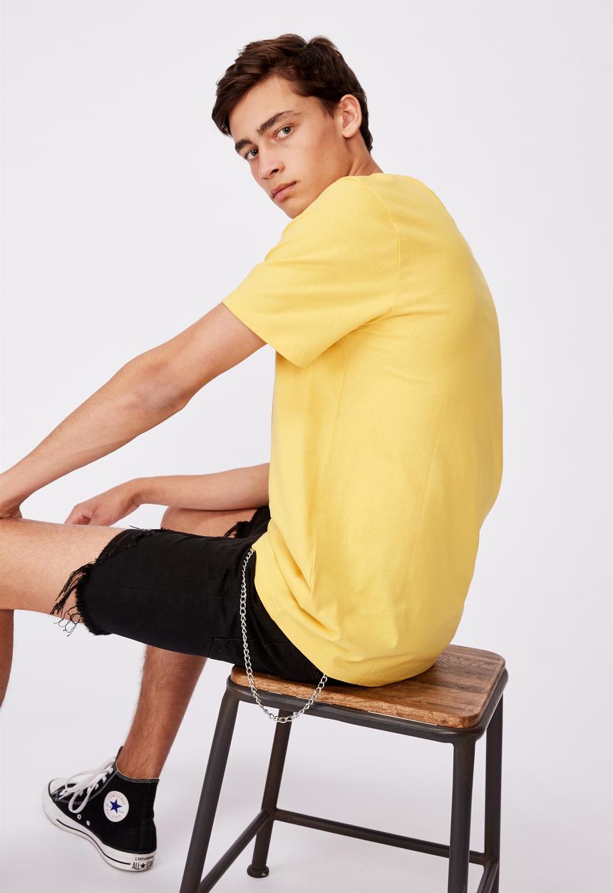 Factorie - Flame rose regular graphic T-shirt - yellow