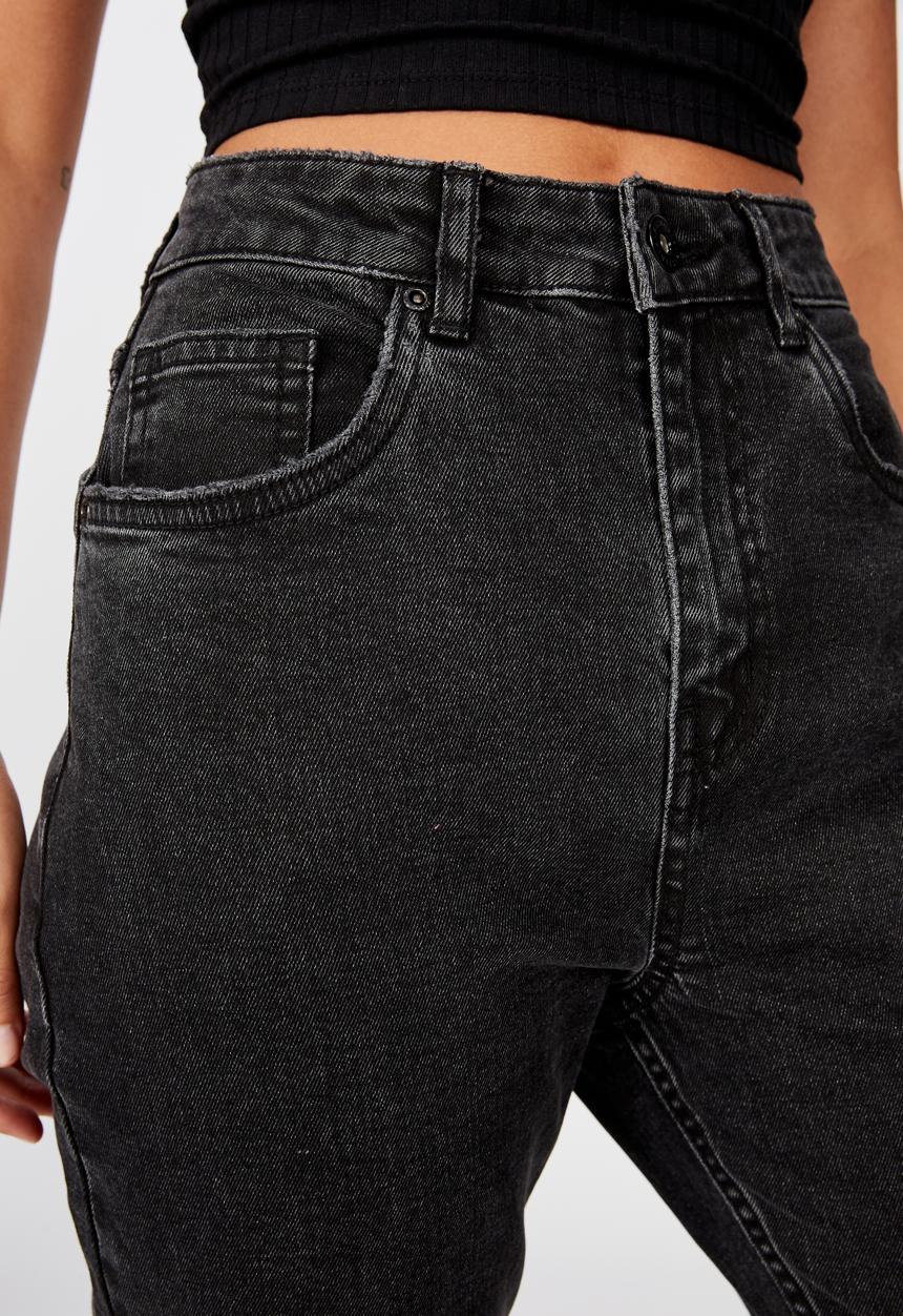 Factorie - Cropped flare jeans - black
