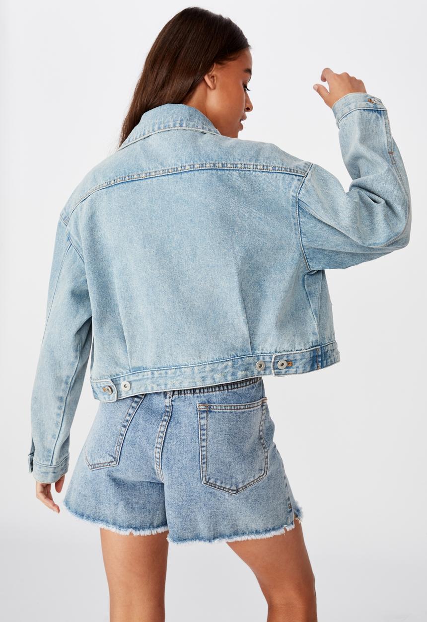 Factorie - Patch pocket denim jacket - blue