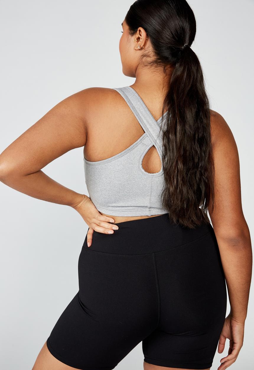 Cotton On - Curve workout cutout crop - grey