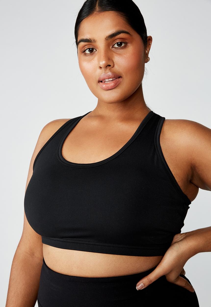 Cotton On - Curve workout cutout crop - black