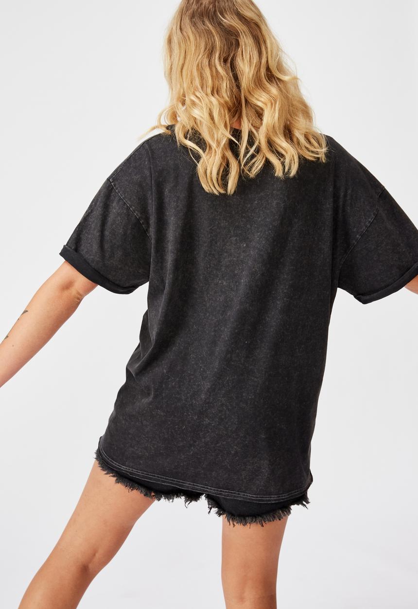 Factorie - Oversized graphic tee fearless - black