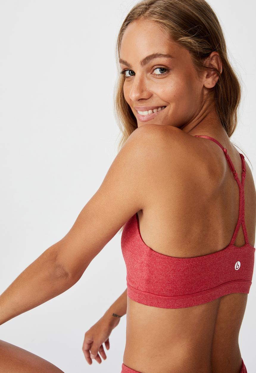 Cotton On - So soft racer crop - merlot marle
