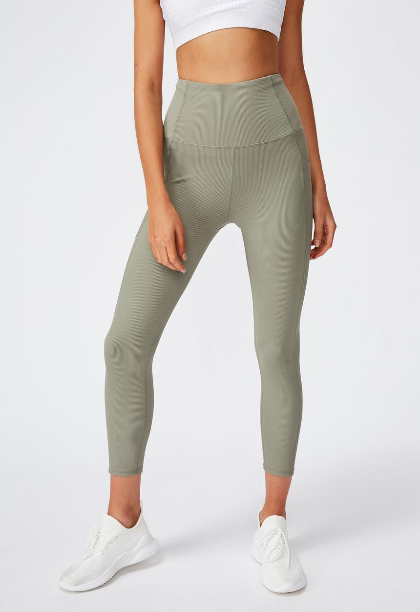 Cotton On - Rib 7/8 tight - steely shadow rib