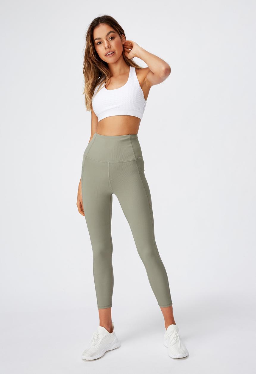 Cotton On - Rib 7/8 tight - steely shadow rib