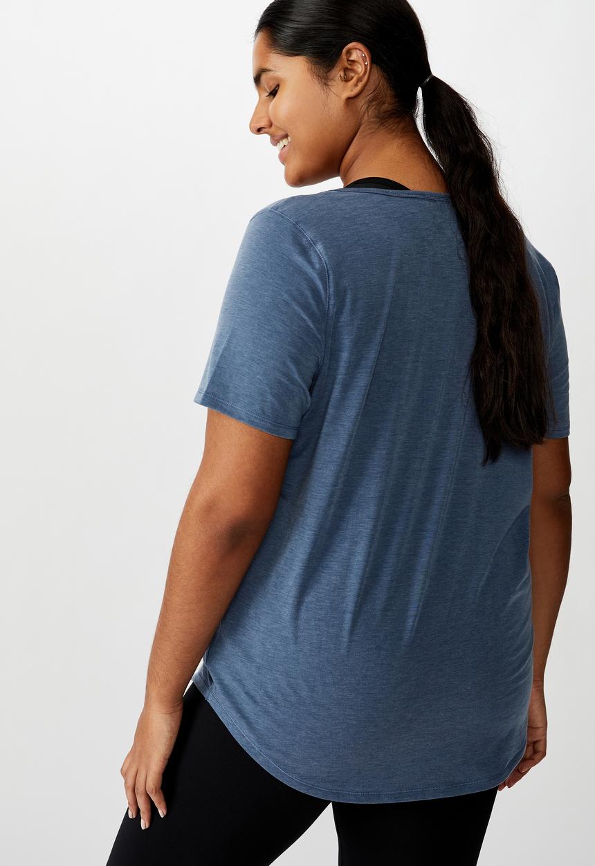 Cotton On - Curve gym T-shirt - blue