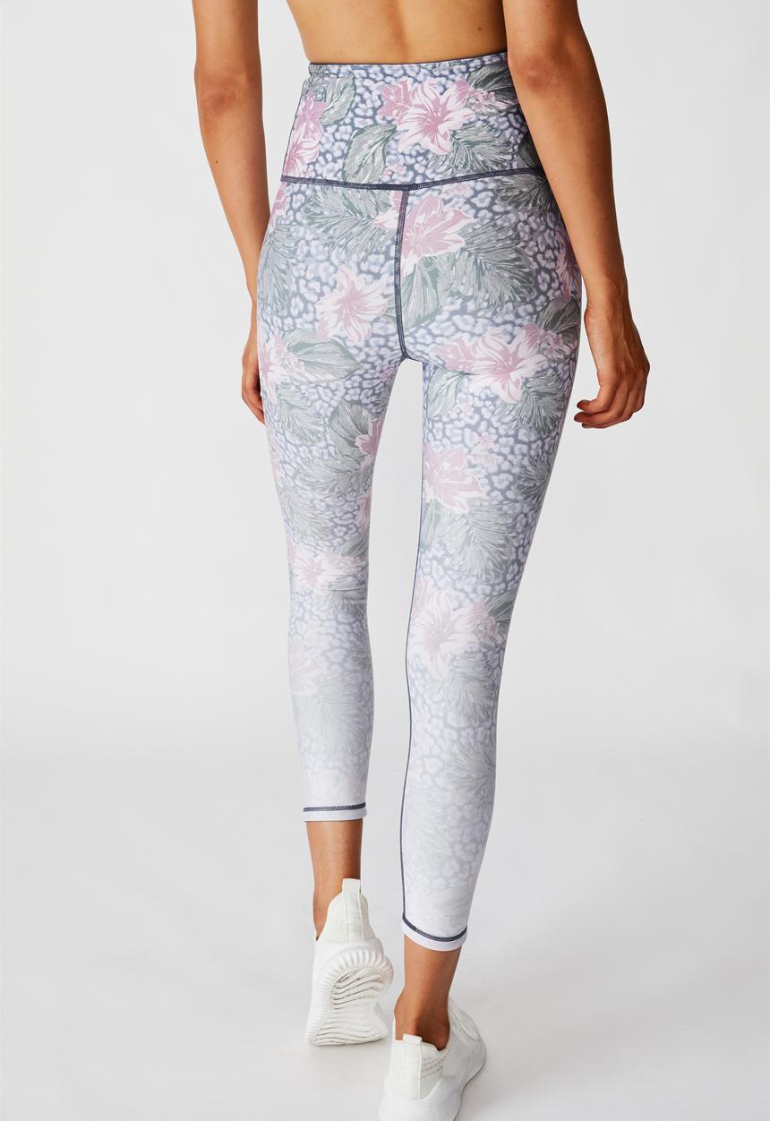 Cotton On - Reversible 7/8 tight hawaiian leopard ombre - storm blue