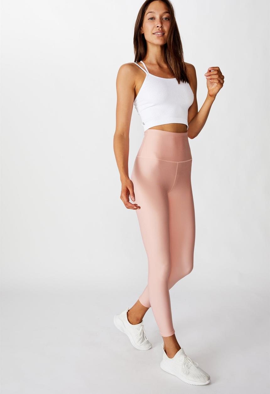 Cotton On - Reversible 7/8 tight  ditsy texture  - ombre & pink