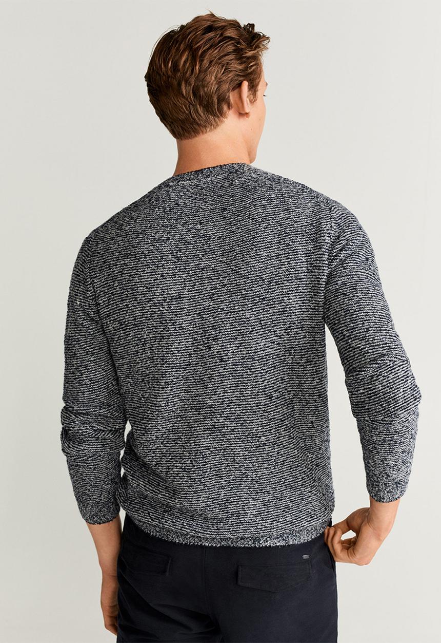 MANGO - Star jersey - black & white