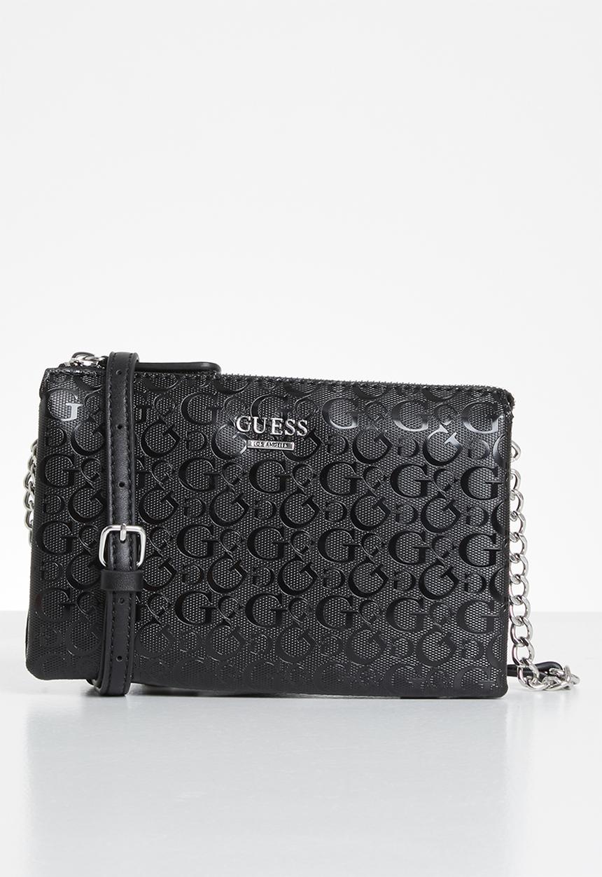 GUESS - Campos mini zip clutch - black