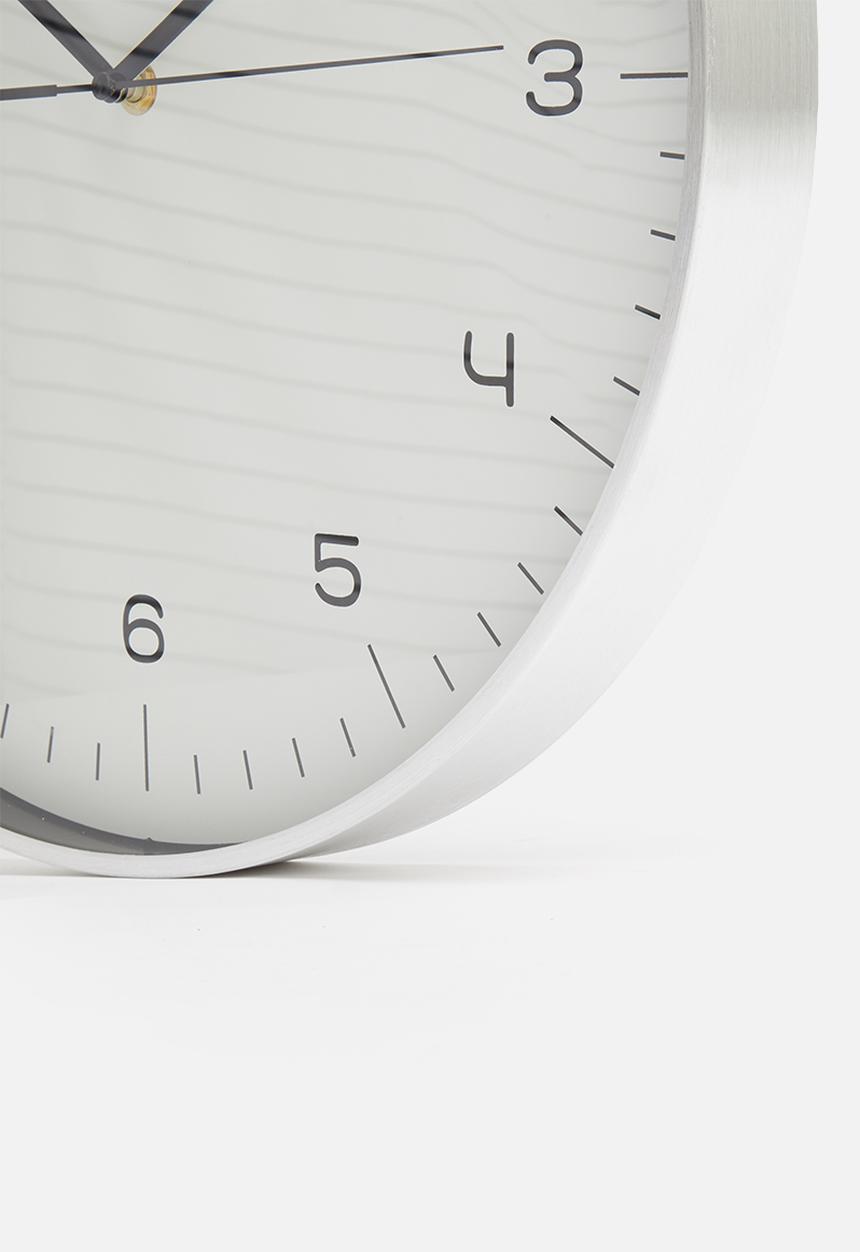 H&S - Aluminium wall clock - silver