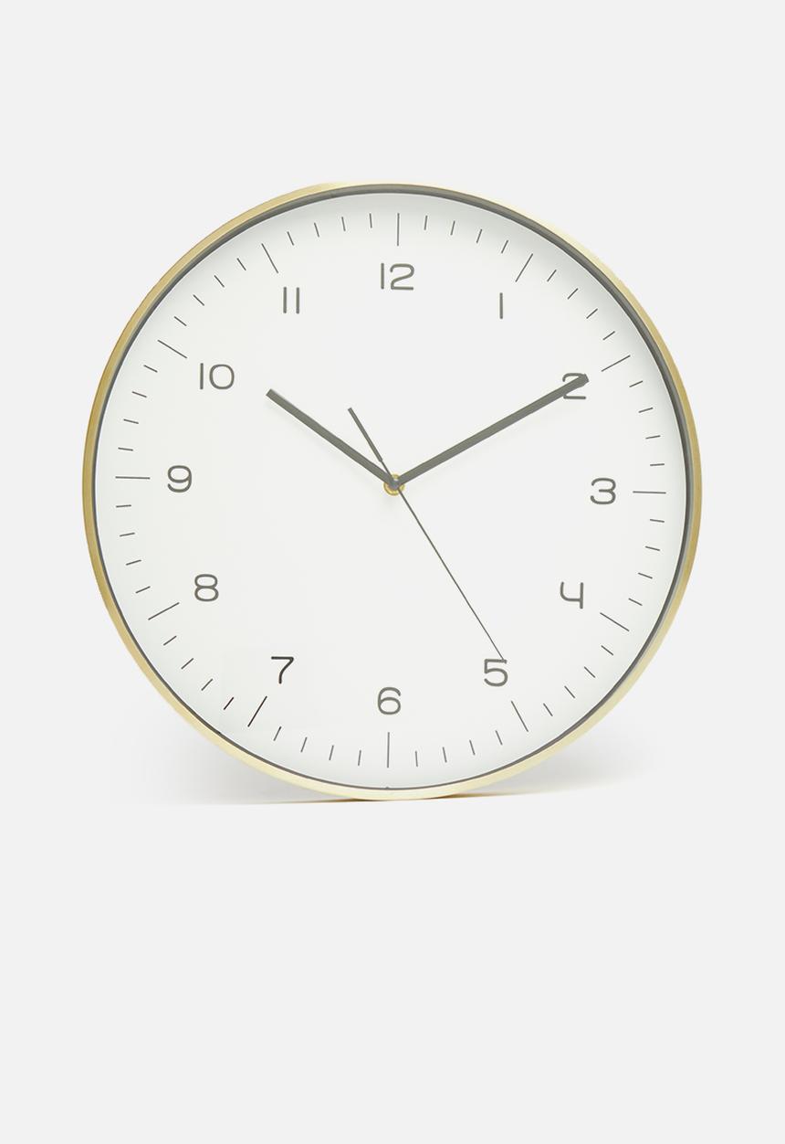 H&S - Aluminium wall clock - gold