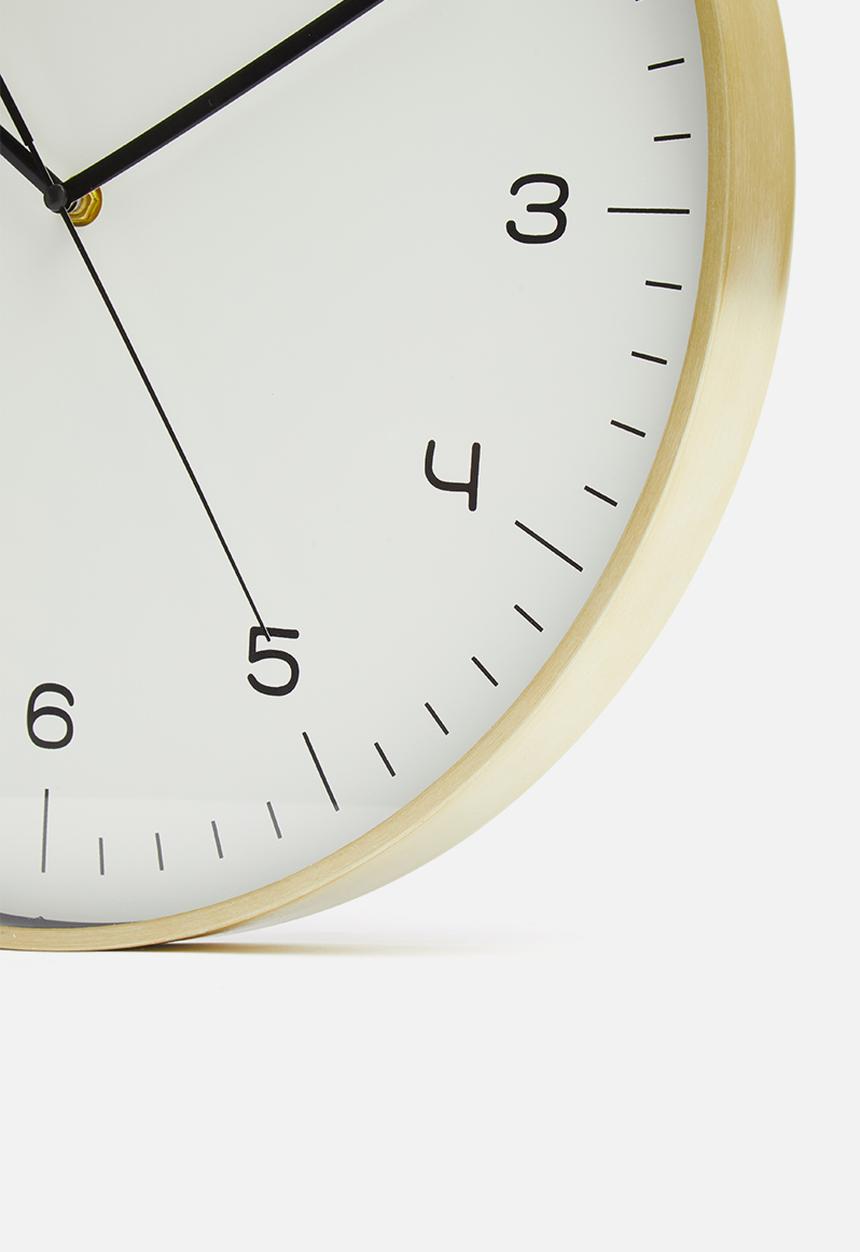 H&S - Aluminium wall clock - gold