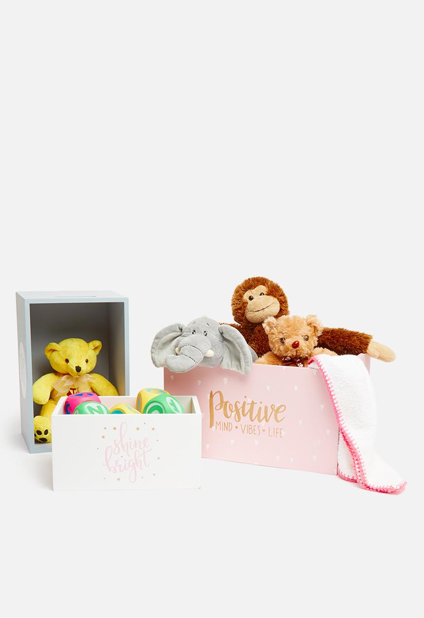 H&S - Crate set of 3 - blue & pink
