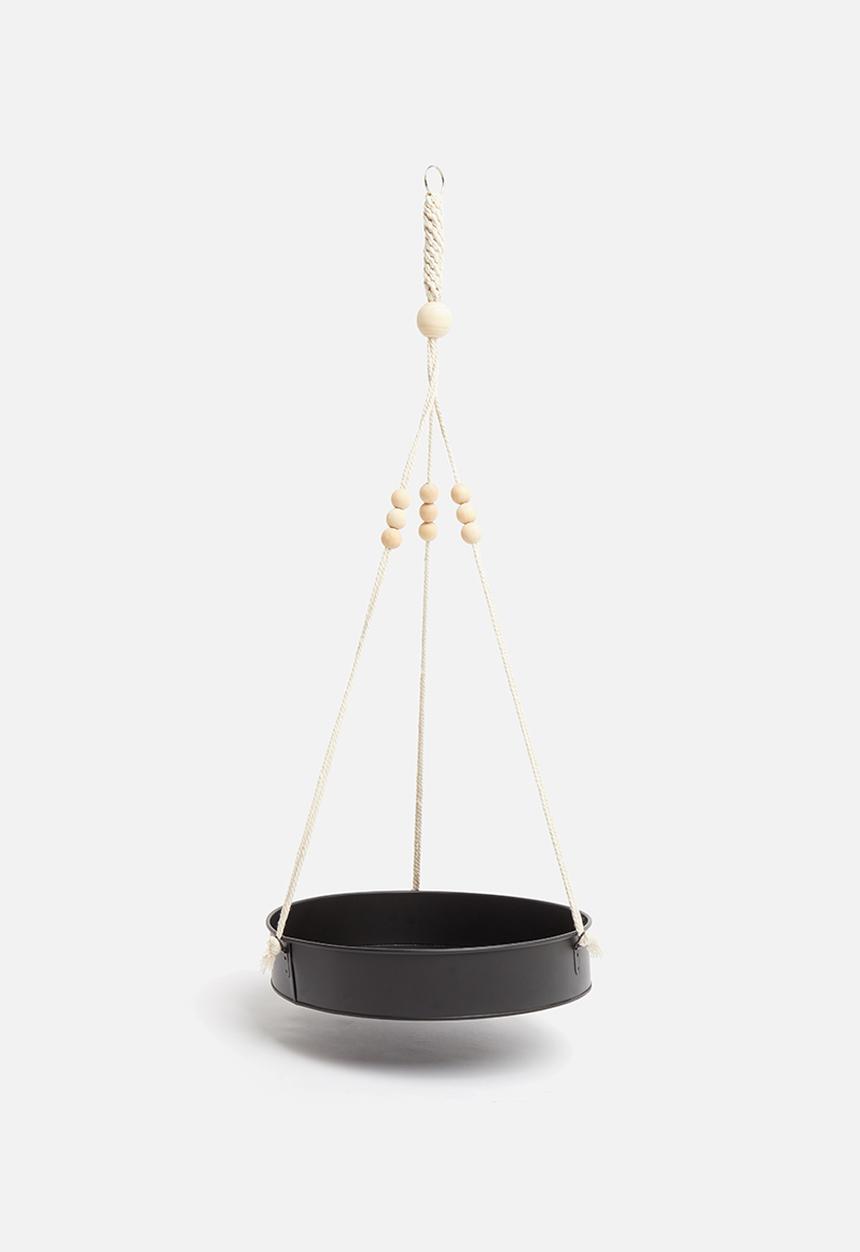 H&S - Sienna hanging planter - black