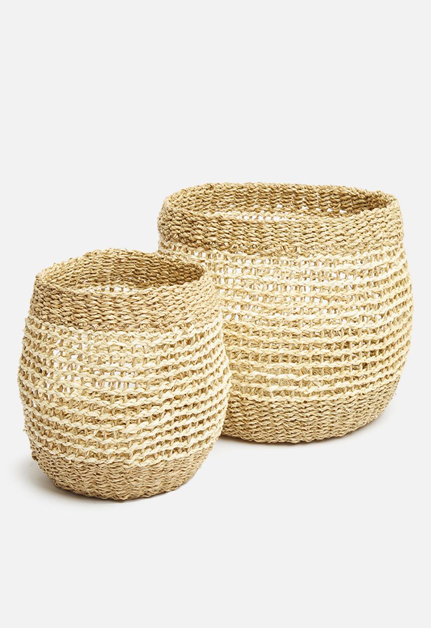 H&S - Layla basket set - natural