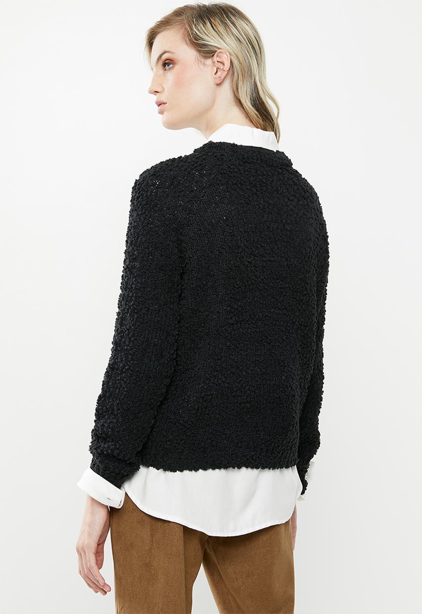 Vero Moda - Agnes o-neck blouse - black
