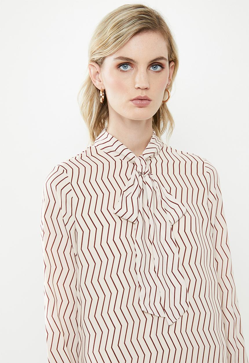 Vero Moda - In your dreams dress - cream & brown 