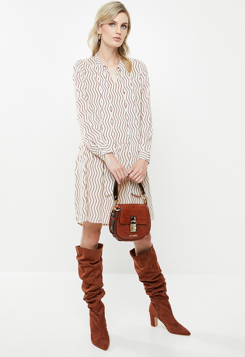 Vero Moda - In your dreams dress - cream & brown 