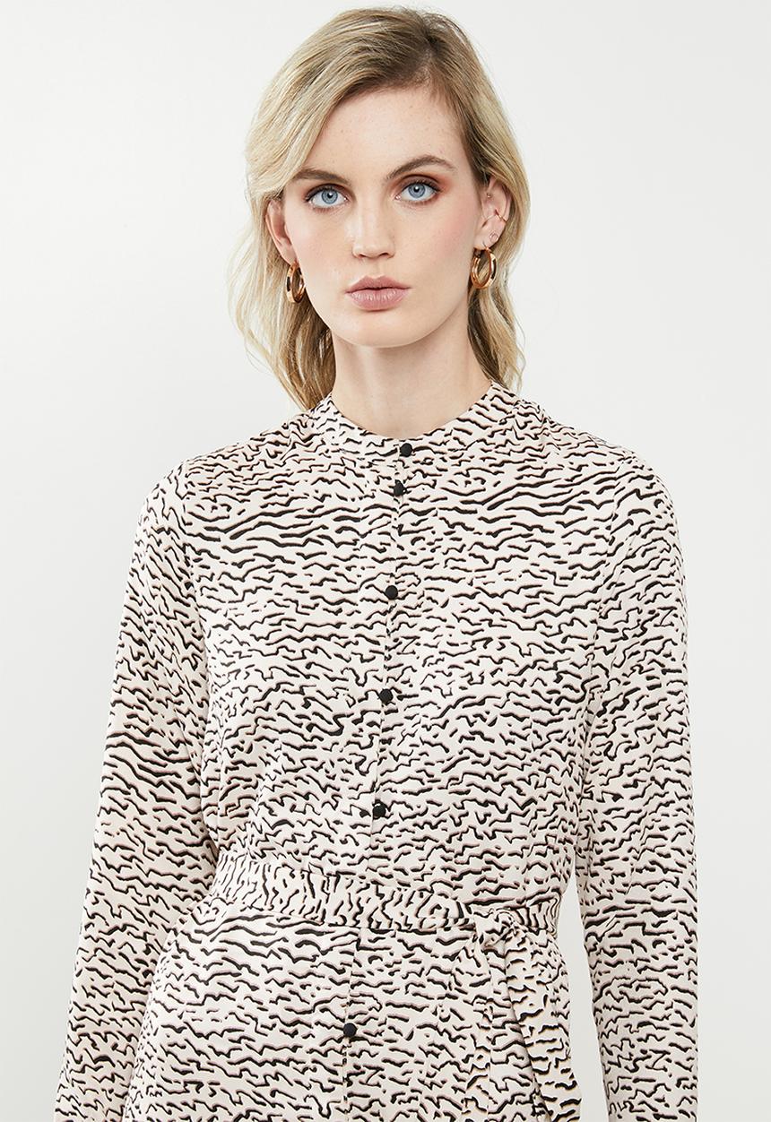 Vero Moda - Tessa shirt dress - neutral & black 