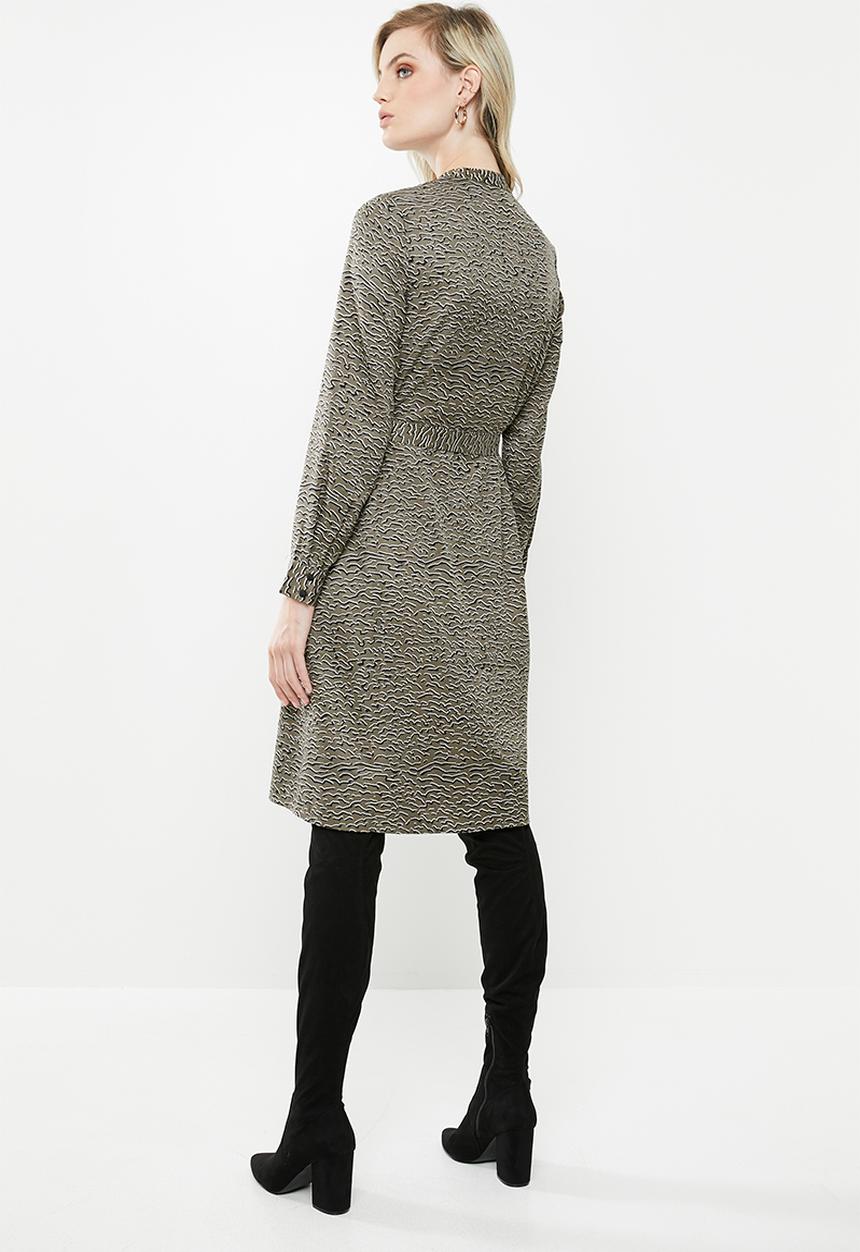 Vero Moda - Tessa shirt dress - khaki & black 