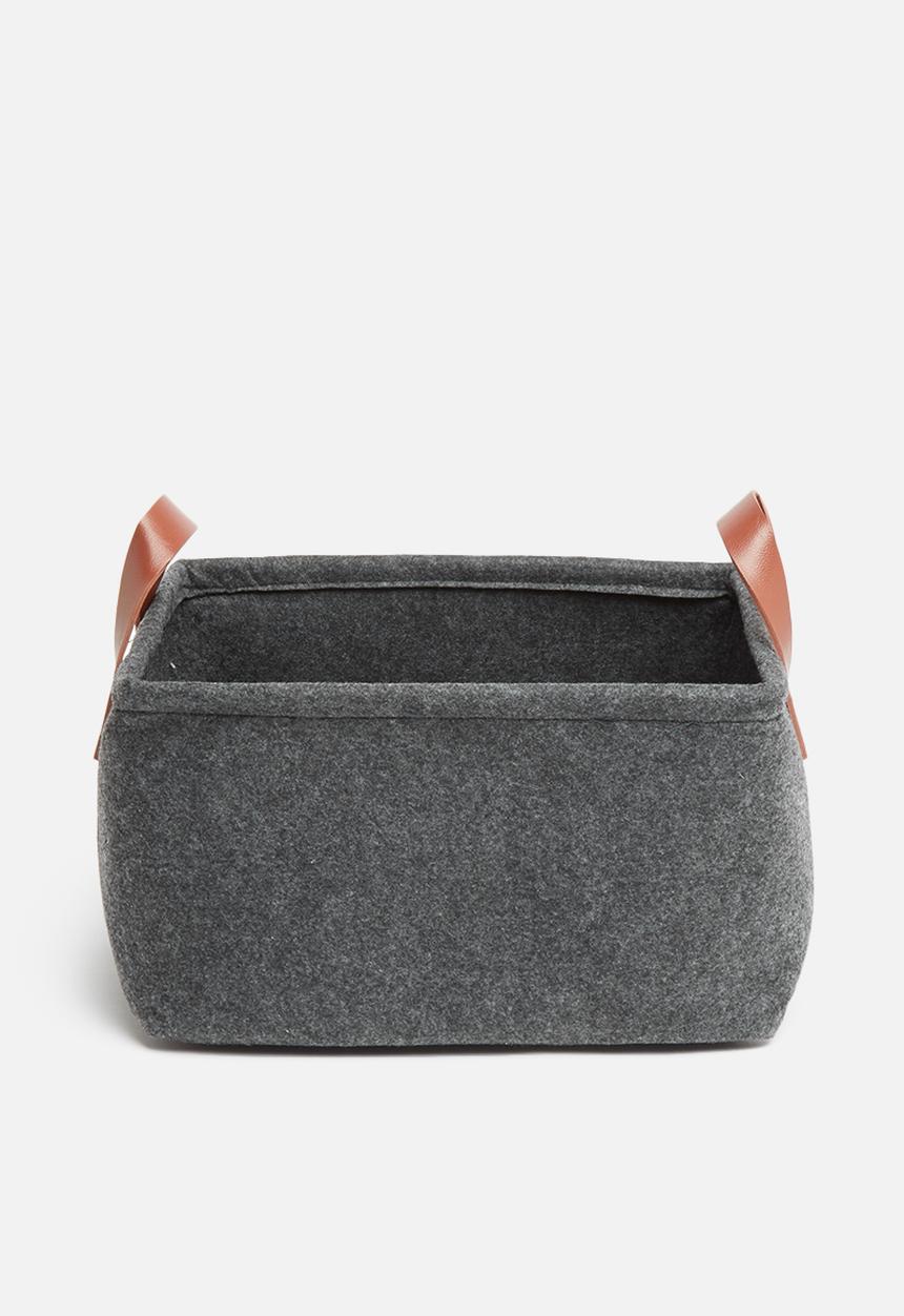 H&S - Felt rec storage basket - black