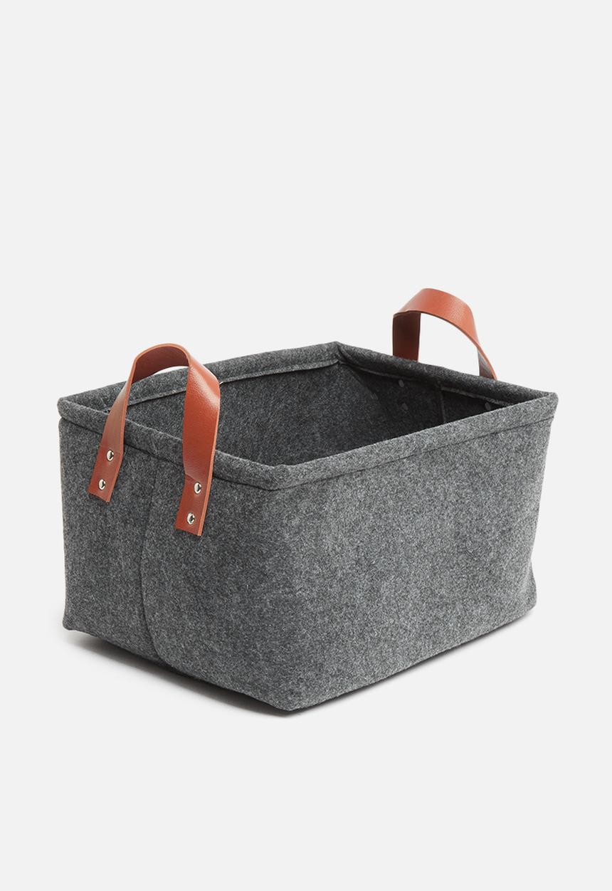 H&S - Felt rec storage basket - black
