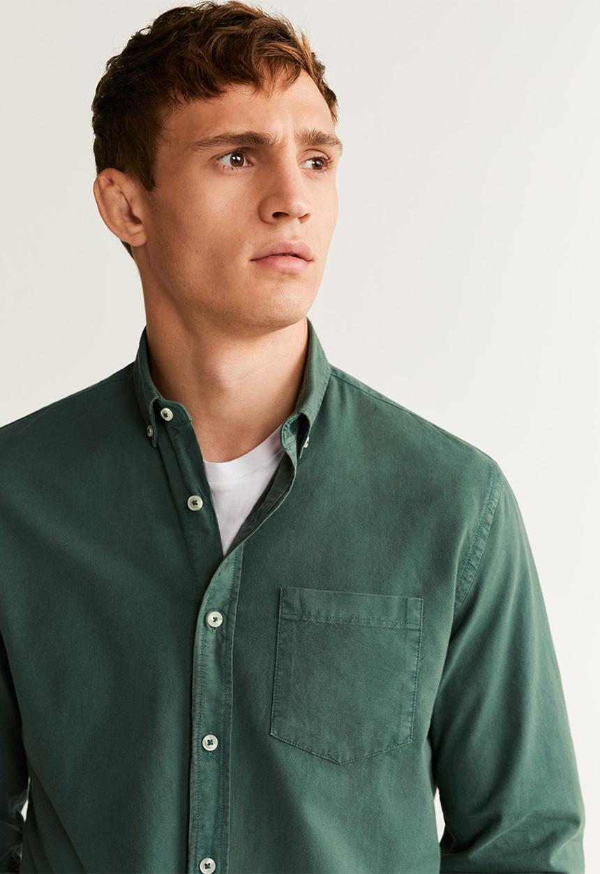 MANGO - Oxdye shirts - green