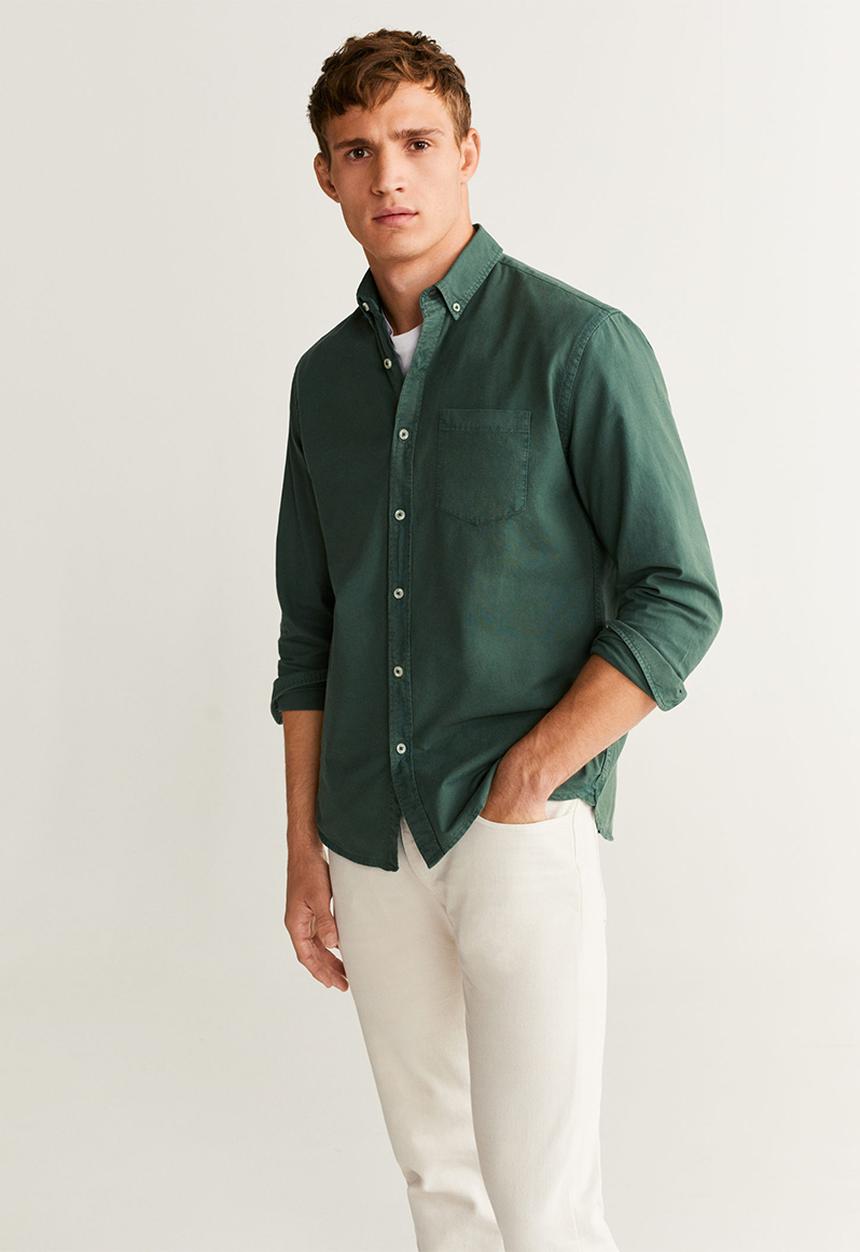 MANGO - Oxdye shirts - green