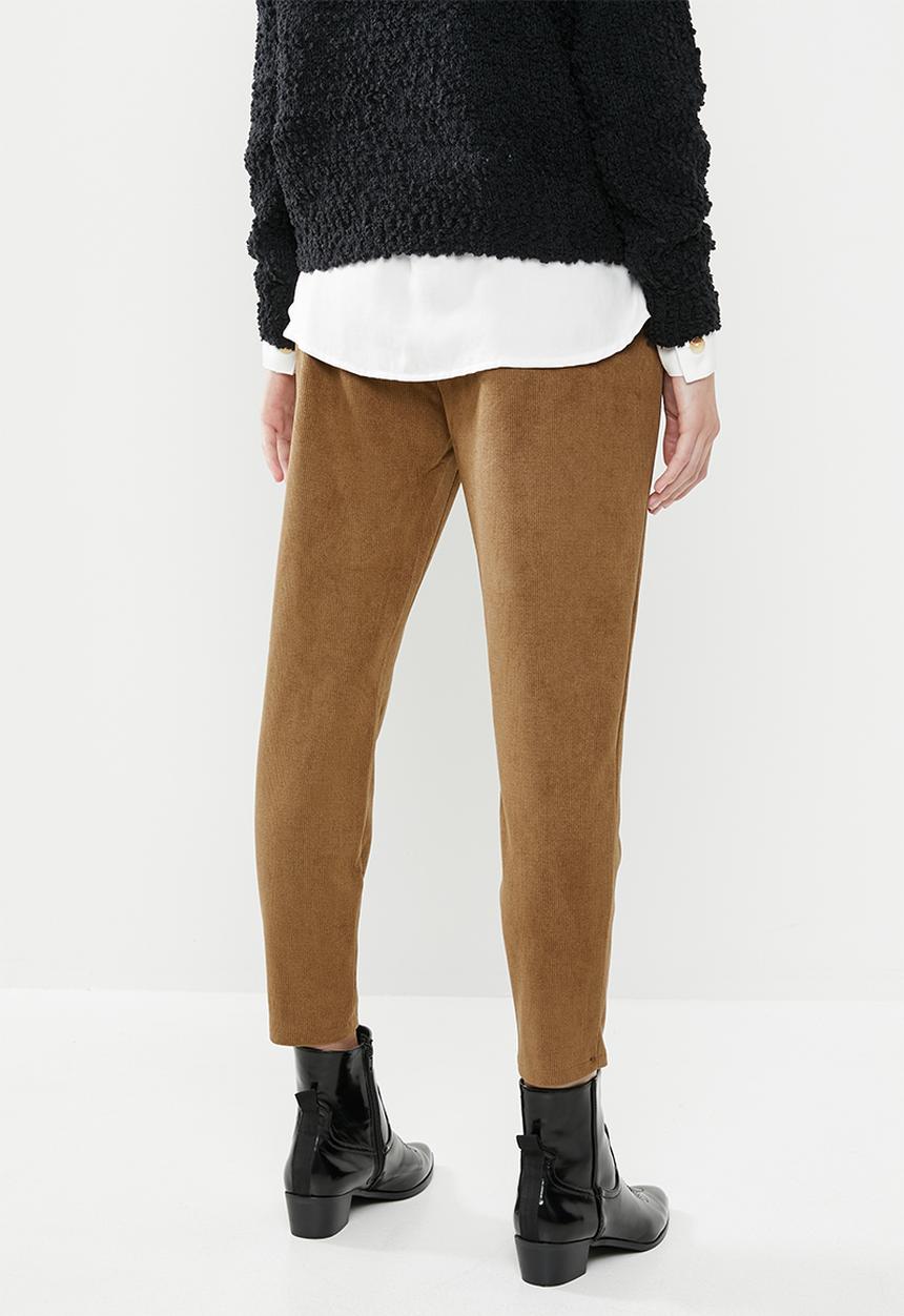 Vero Moda - Eva loose soft cord pants - brown
