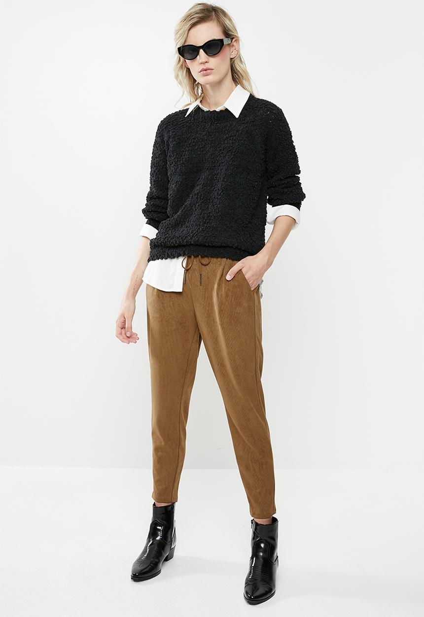 Vero Moda - Eva loose soft cord pants - brown