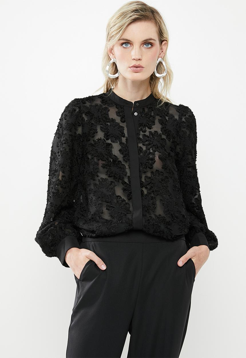 Vero Moda - Jadette long sleeve shirt - black