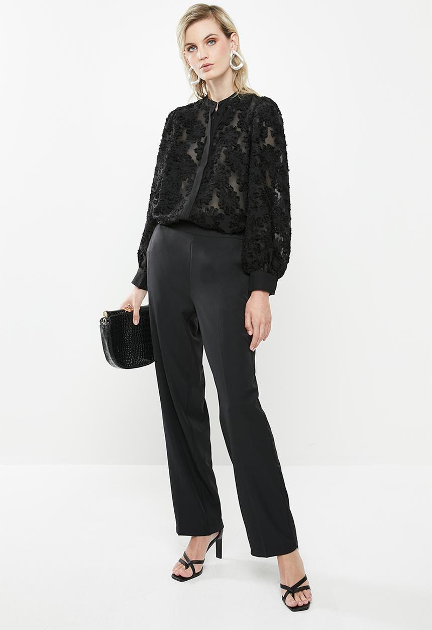 Vero Moda - Jadette long sleeve shirt - black
