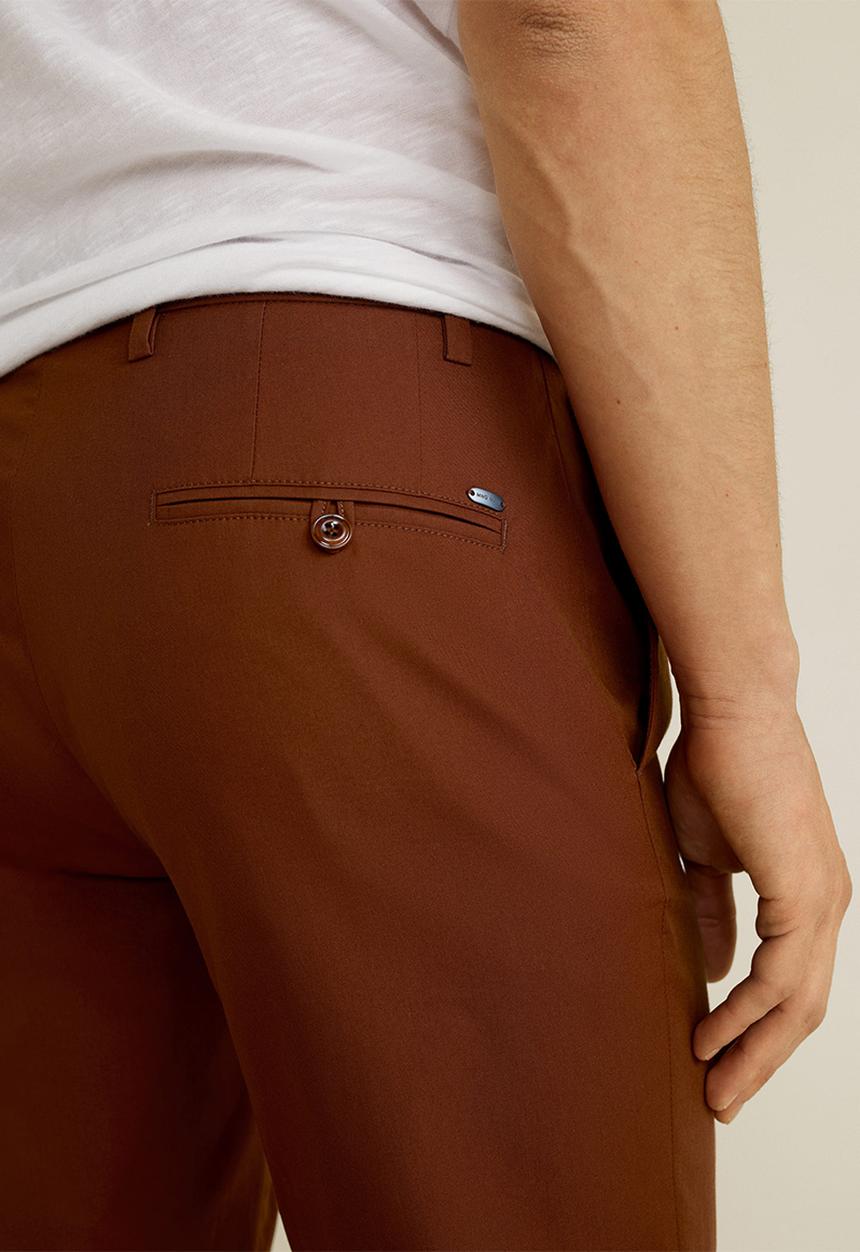 MANGO - Boston pants - burnt orange
