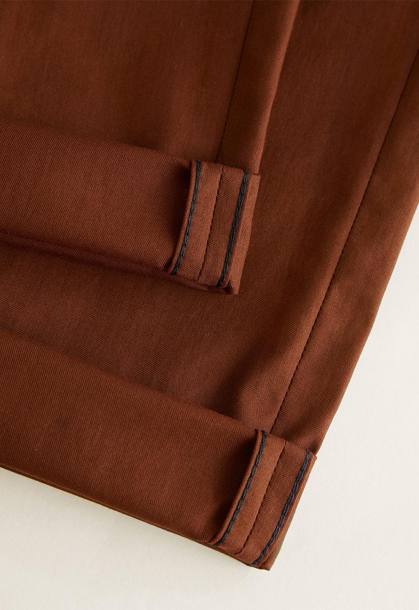 MANGO - Boston pants - burnt orange