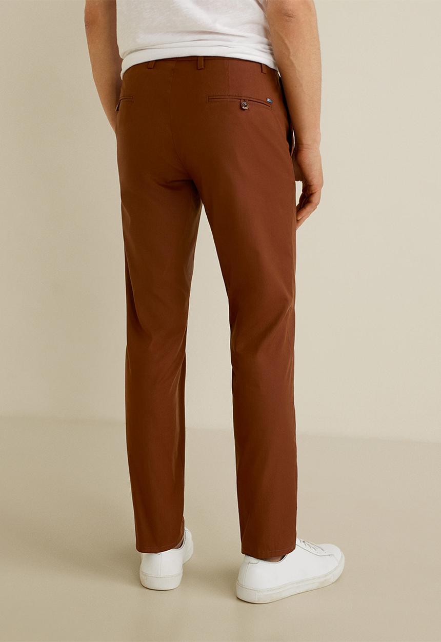 MANGO - Boston pants - burnt orange