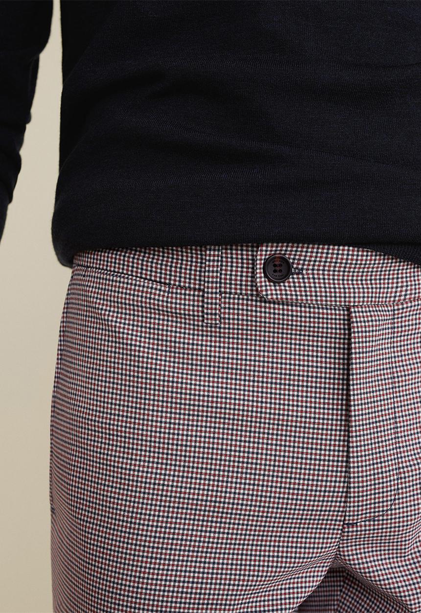 MANGO - Dash pants - grey & red