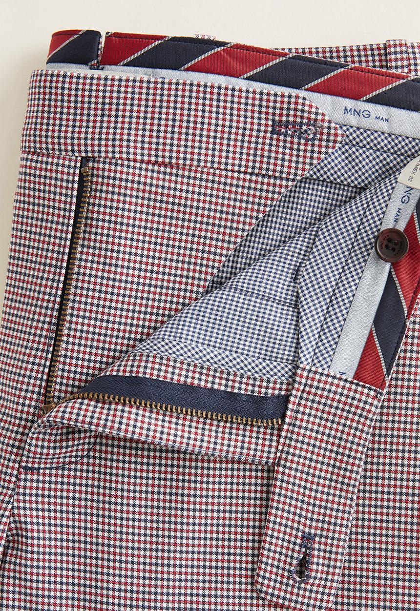 MANGO - Dash pants - grey & red