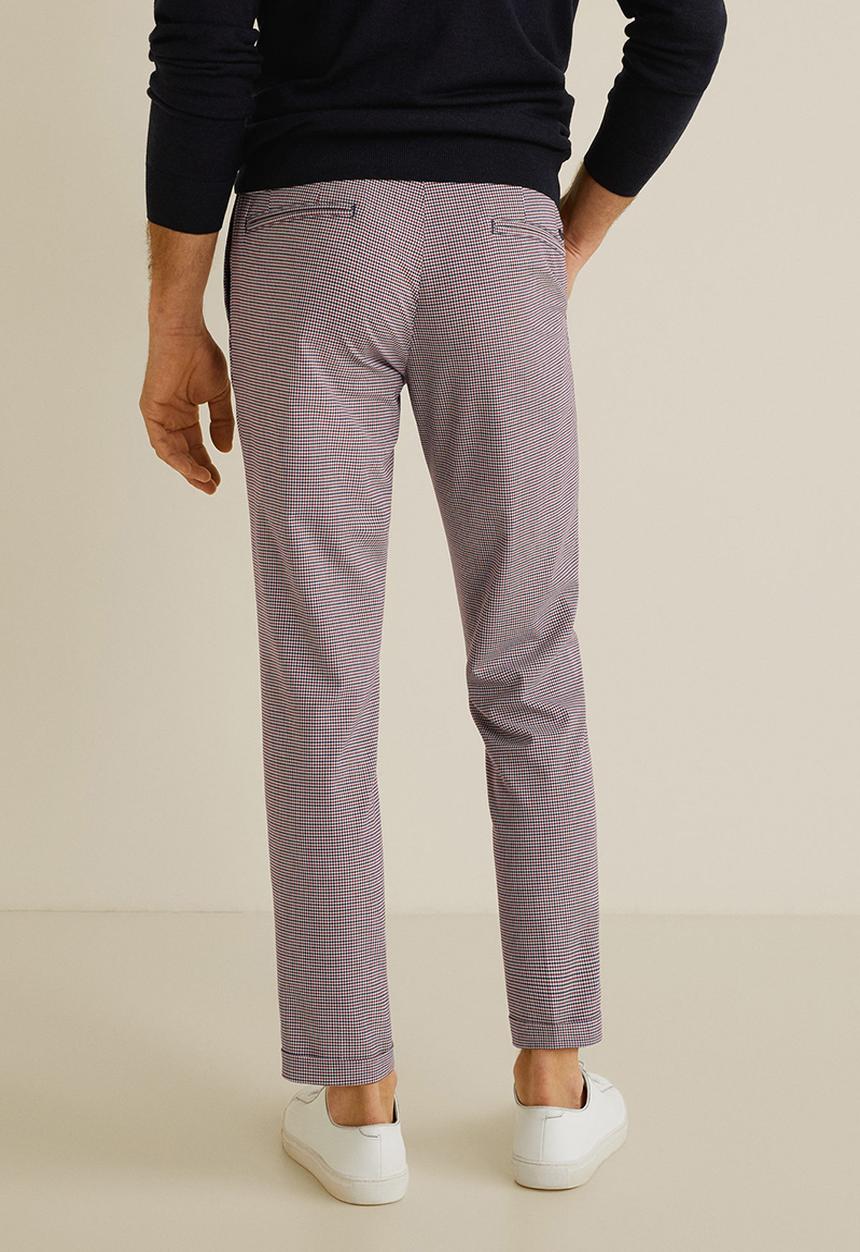 MANGO - Dash pants - grey & red