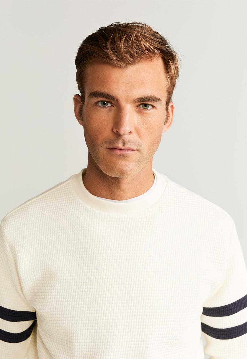 MANGO - Berlin sweat top - off-white